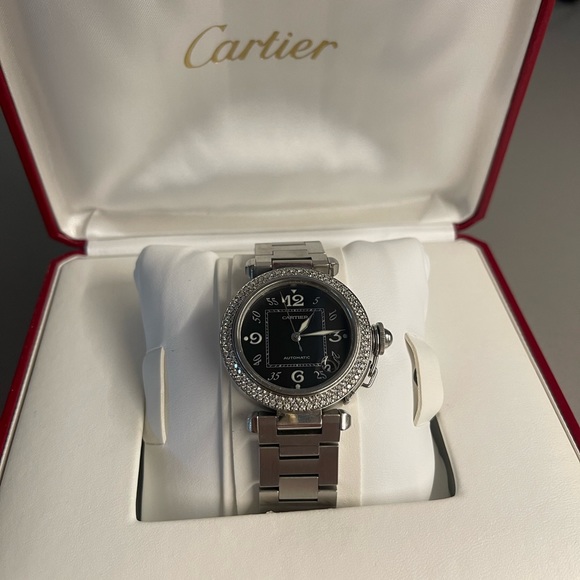 🤩😍Cartier Pasha with diamond bezel unisex stainless steel 35mm😍🤩 - Picture 4 of 14